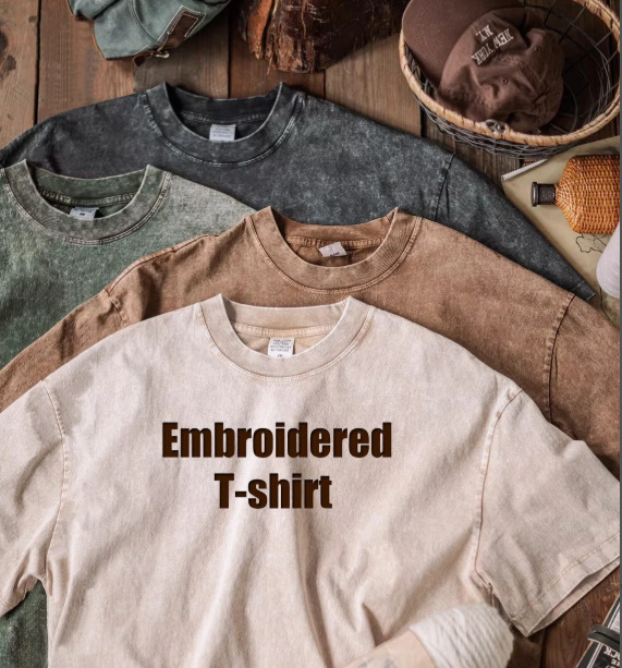 Custom T Shirt Personalized Embroidered T-Shirts Embroidered Tee Vintage Top Embroidered Tshirt Gift for Him Personalized Gifts
